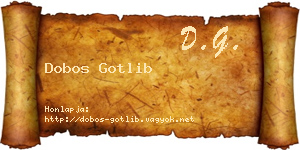 Dobos Gotlib névjegykártya
