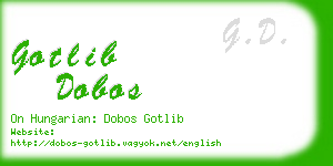 gotlib dobos business card